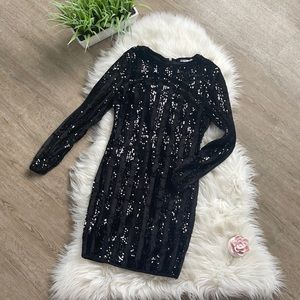 Black long sleeve minidress